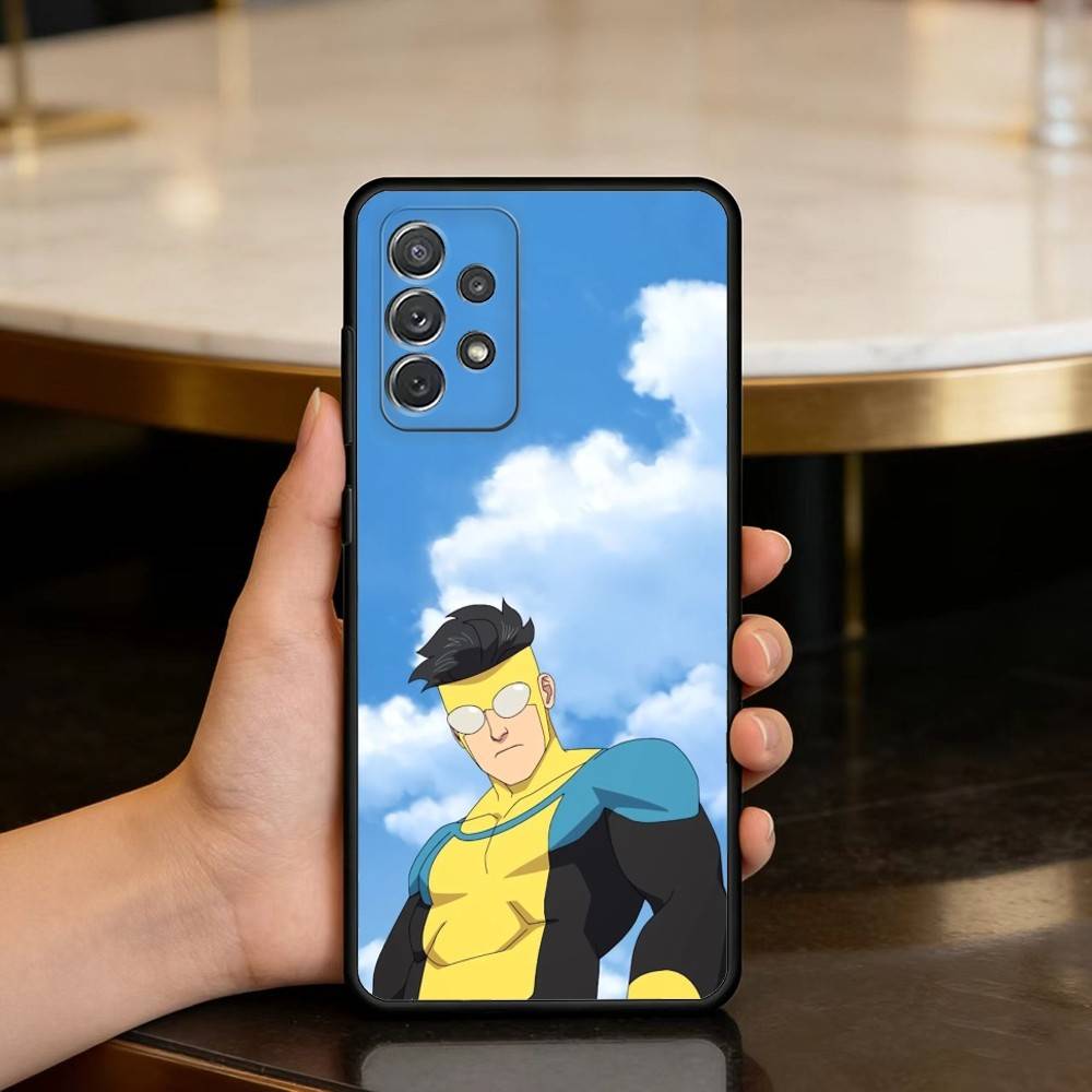 Cool I-Invincible Art Soft Silicone Black Cover Phone Case For Samsung Galaxy A73,A72,A71,A70,A53,A52,A51