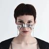 Cyberpunk Metallmaske – Futuristischer verstellbarer Gesichtsschmuck, Unisex Mechanische Gothic Lippen-/Ohrringe