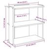 VidaXL 3-Tier Bookcase White 60x30x80 Cm Engineered Wood, Shelf, Bookshelf, Storage Shelf, 860256