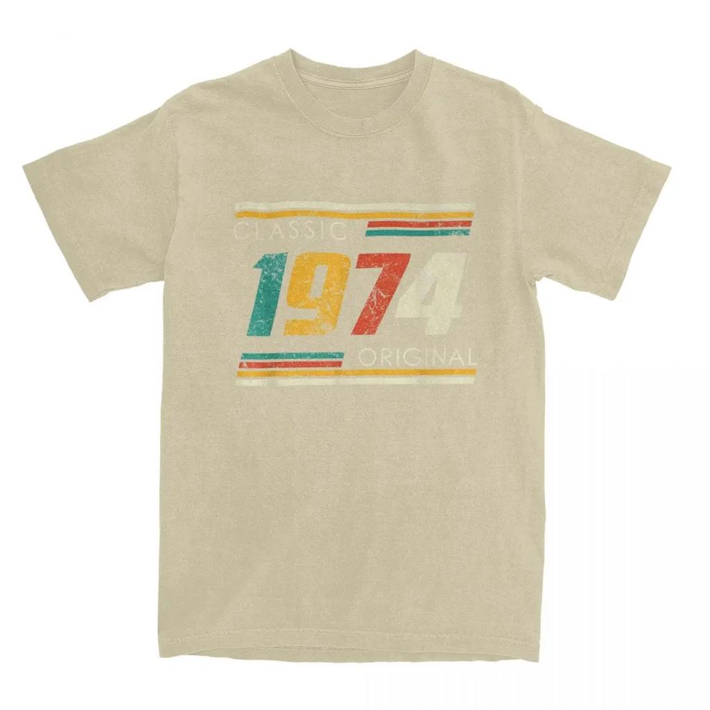 Original Born In 1974 Men Women T Shirts 50 Year Old 50th Birthday Apparel Tees T-Shirts Graphic Printing Clothing
