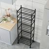 6-Tier Rolling Storage Shelf with Wheels - Adjustable Metal & Plastic Frame Organizer for Kitchen, Laundry Room, Bedroom - Easy Assembly Mobile Cart