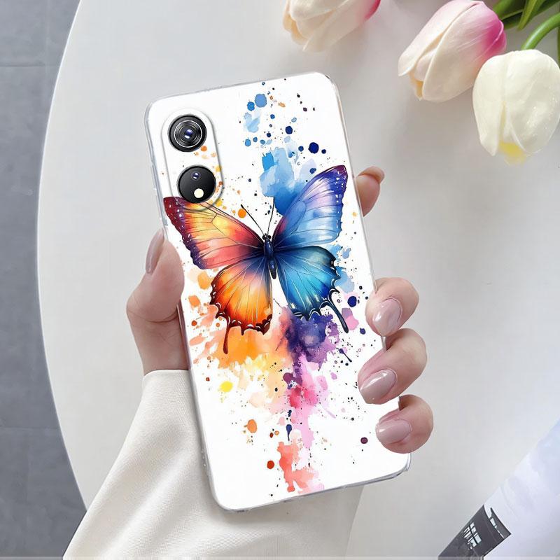 

For Cubot P60 / Note 20 Case Luxury Phone Case For Cubot Note 20 Pro Butterfly Flower Clear Soft Silicone TPU Protective Cover Cubot Note20 Pro