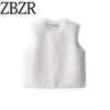 Za Export New Arrival Women's Clothing ZR Fashion Style Fashionable Temperamental All-Match Artificial Fur Effect Vest 3833246