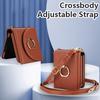 Crossbody Ring Holder Cards Solt Wallet Flip Leather Phone Case For Samsung Galaxy Z Flip 7 6 5 4 3 7FE Adjustable Strap Cover