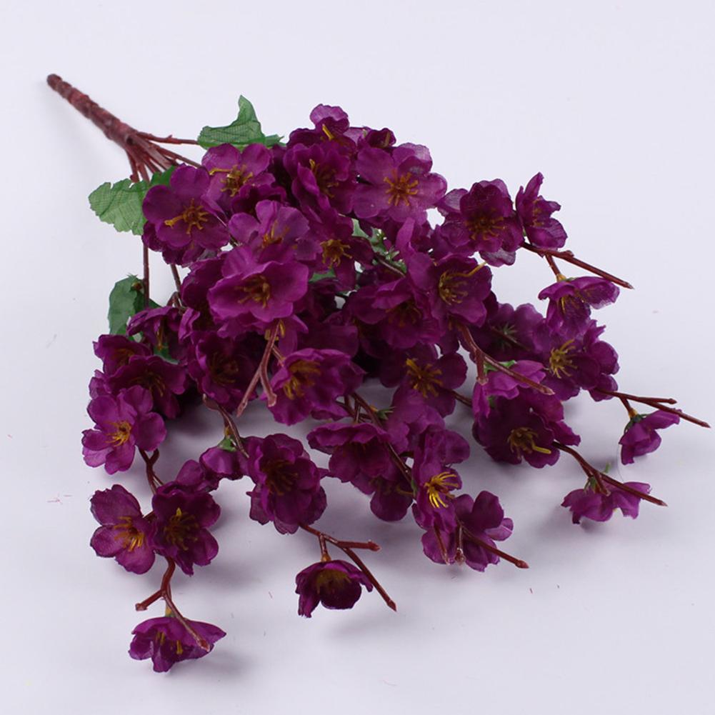 1 Bunch 38cm Artificial Plum Flower Silk Petals Spring Winter Garden Potted Plants Wedding Scene DIY Home Bouquet Decoration