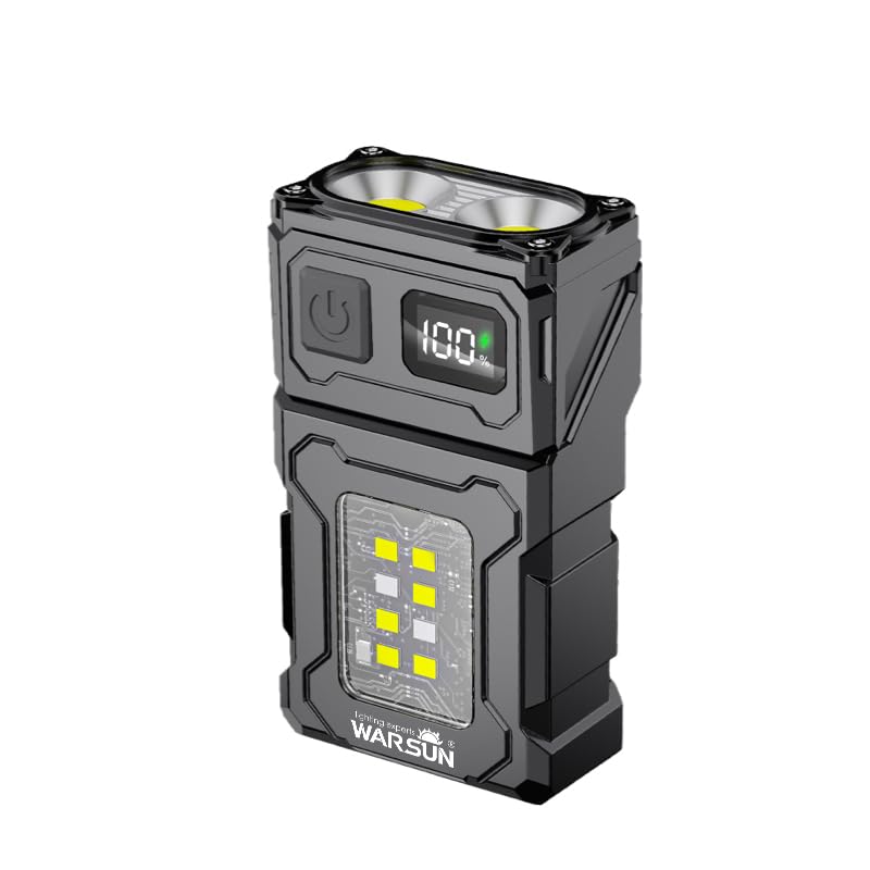 WARSUN DC08 Small LED Mini Flashlight with Pocket Flashlight with Fast Back and Hat Features Conspicuous Side 4 Color and Can Also Be Used as a Mini