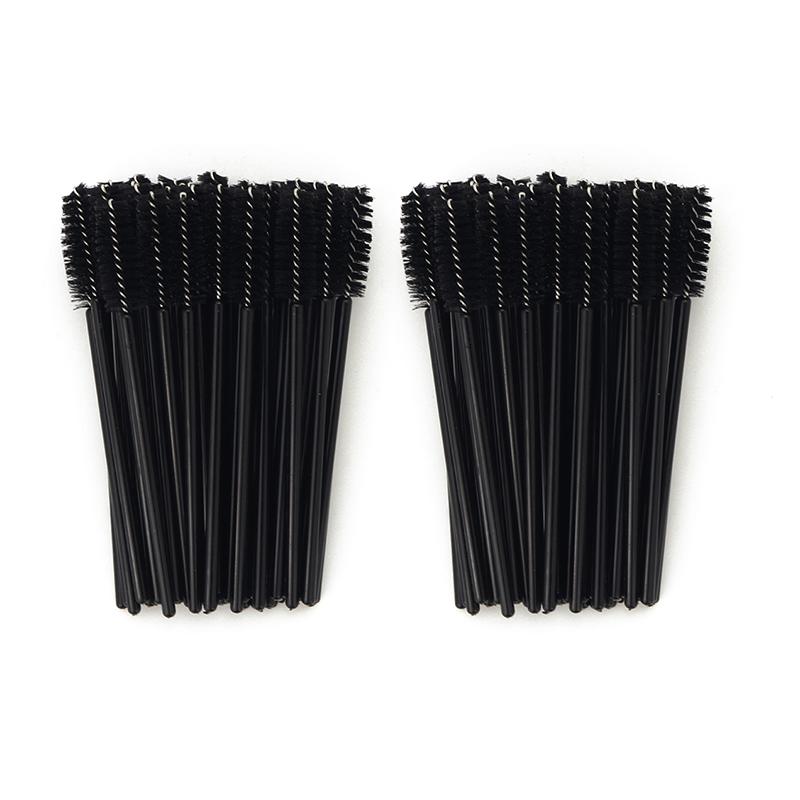 ANNAFRIS 1Pack 50Pcs Disposable Eyelash Brush Soft Head Crystal Eyebrow Brush Lash Extension Brush Mascara Wand Makeup Tool