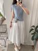 Oumalai Sweet Gentle High Waist A-line Umbrella Skirt for Women