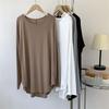 Modal Long Sleeve Casual Plus Size T-Shirt Dress for Women