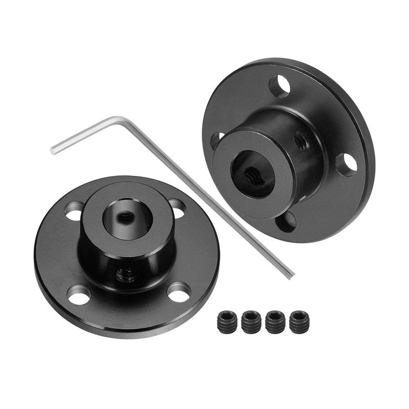 1Pcs Black Flange Shaft Coupling 6mm 8mm 10mm 12mm for DIY Model Accessory Rigid Flange Guide Shaft Coupler Motor Connector 6mm (0.23 in)