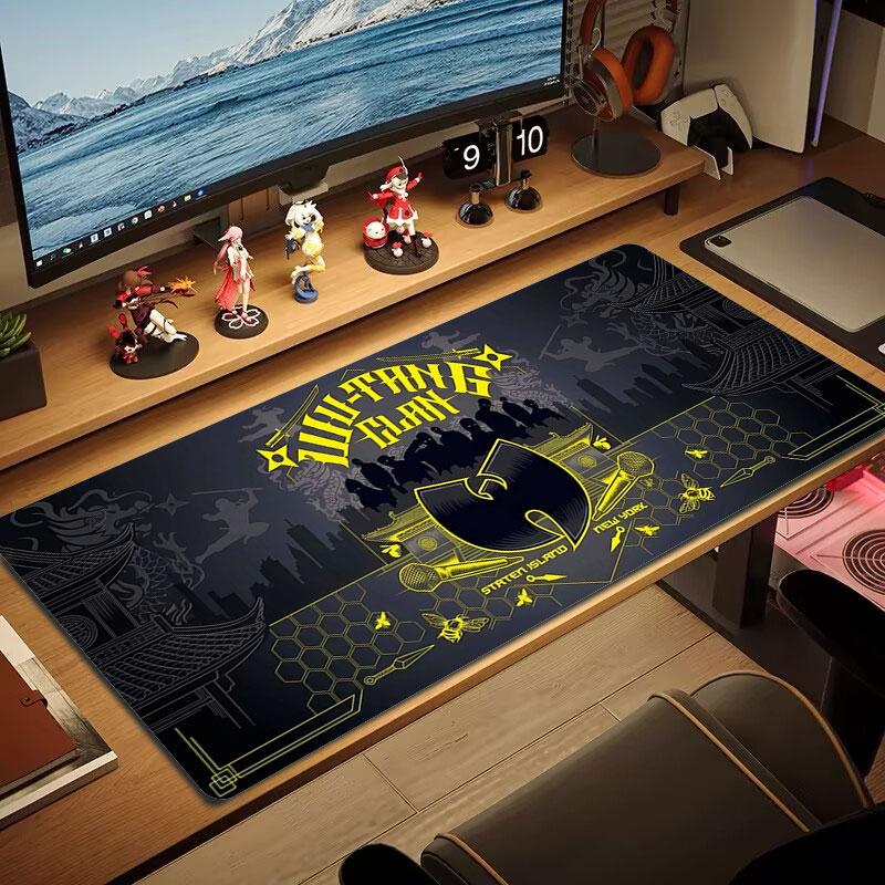 Wu Tang Clan Artwork Large Size Mouse Pad Large Gaming Table Cushion Nonslip Laptop Tablet Big Mousepad Xxl Mat Mini Pc Playmat With Lock Edge