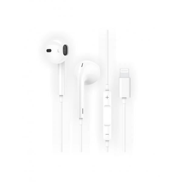 Casque - earTECH - HIP - Blanc - Lightning - Ergonomique avec Microphone