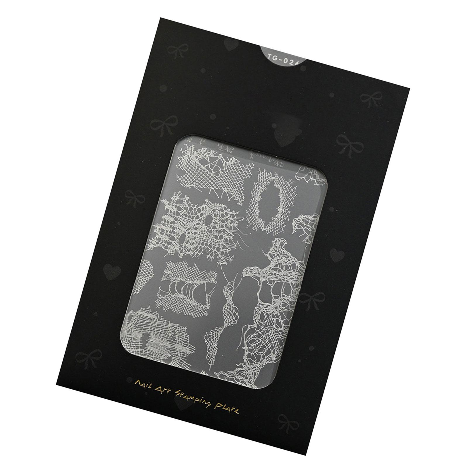 

Precisions Engraved Nail Design Plate Offering Multifunctional Lace Checkerboard Patterns for Creative Nail Artists 1
