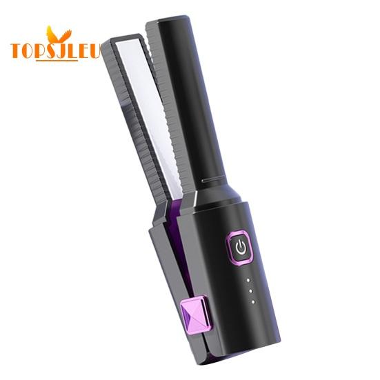 

Портативный беспроводной выпрямитель для волос, быстрый нагрев 30 секунд, стайлер двойного назначения, зарядка через USB, автоматическое выключение, беспроводная защита от ожогов, стайлер для волос в путешествиях чёрный