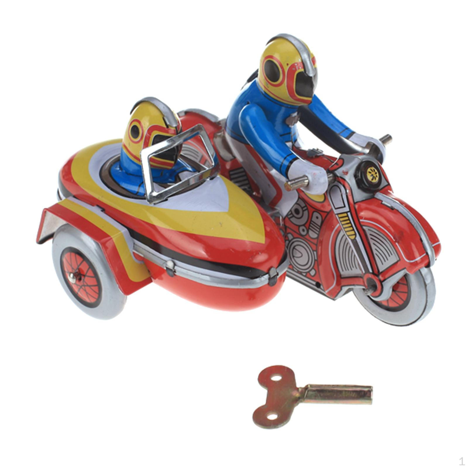 Clock Work Toy Motorcycle With Sidecar