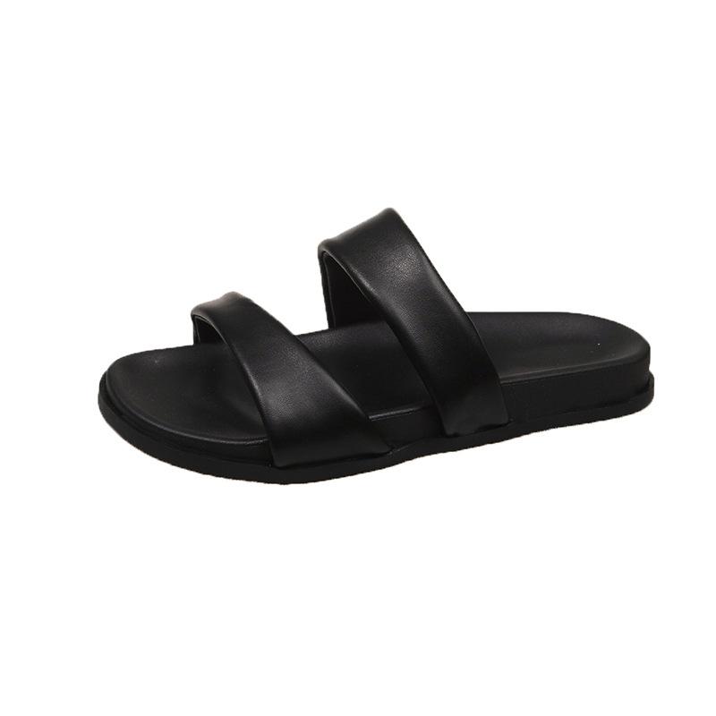 Thick-bottomed cool slippers for women's summer outer wear 2025 new height-increasing casual soft-bottomed shit-stepping slippers with skirts