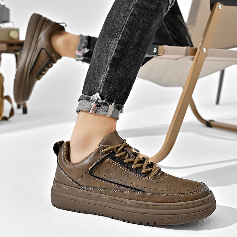 Fashion Men's Leather Shoes Casual Shoes Sneakers