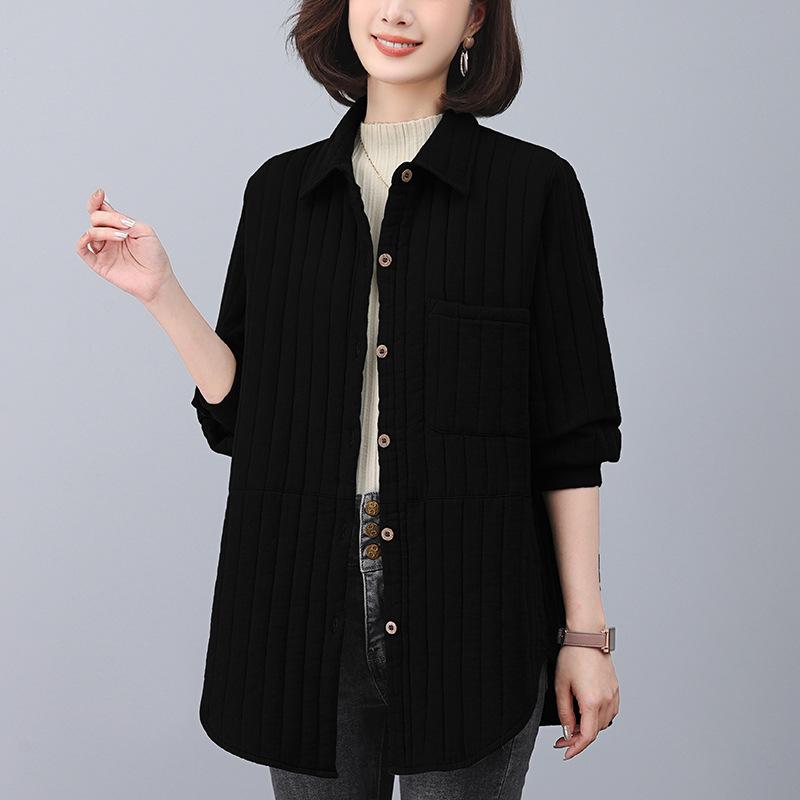 Women's Quilted Coat - Autumn/Winter 2024: New Fashion, Stylish and Warm, Loose Fit, Plus-Size Cotton Blend