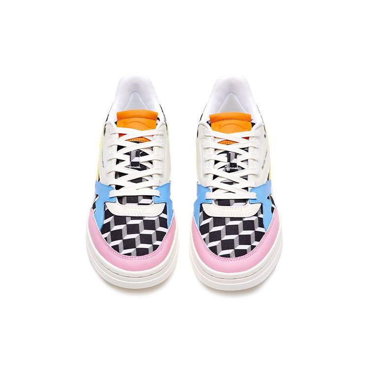 Li-Ning 1990 Comfortable Versatile Non-Slip Breathable Low-Top Skate Shoes Men Sneakers Yellow White ALFR199-1
