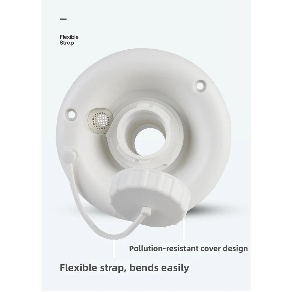 RV Gravity Water Inlet For Fresh Tank PP Material With Vent Hole Water Inlet For 30-35mm Hose Connector With Protective Cover