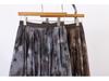 Fei Yuan Ink Print Mesh Midi Skirt - Women's Spring Fashion Versatile & Stylish for Daily Commute