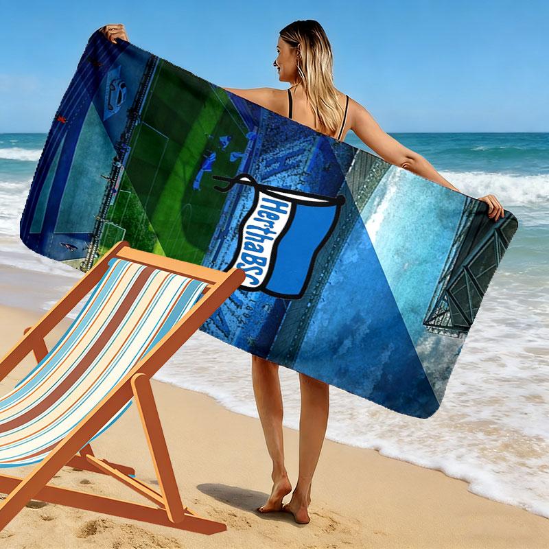 Hertha Soul Print Beach Towel, Large Soft Quick Dry Towel for Beach Camping Swimming