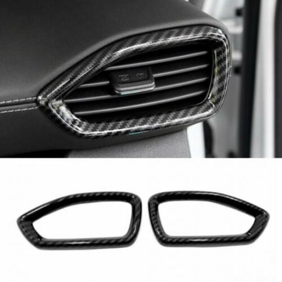 2X Carbon Fiber Side Air Outlet Vent Cover Trim For Hyundai Santa Fe 2019-2022