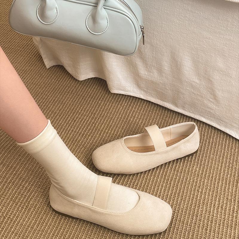 Spring New Women Flats Round Toe Shallow Elastic Band Ladies Casual Ballet Shoes Eelgant Dress Shoes