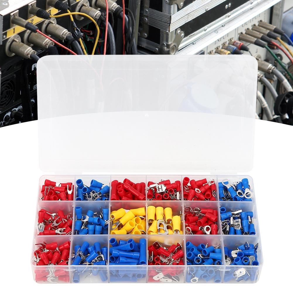 520PCs Cold Pressed Terminal Insulated Quick‑Connecting Connector Wired Electrical Accessory