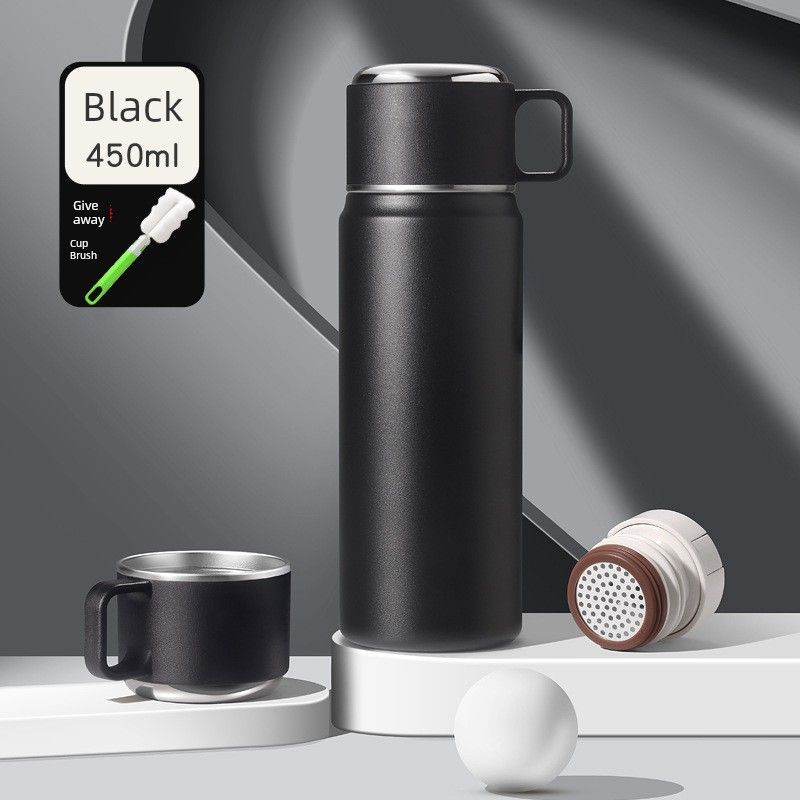 White Steel 316 Large-Capacity Thermos Cup for Men and Women, High-Looking Vacuum Simple Stainless Steel Water Cup, Customized