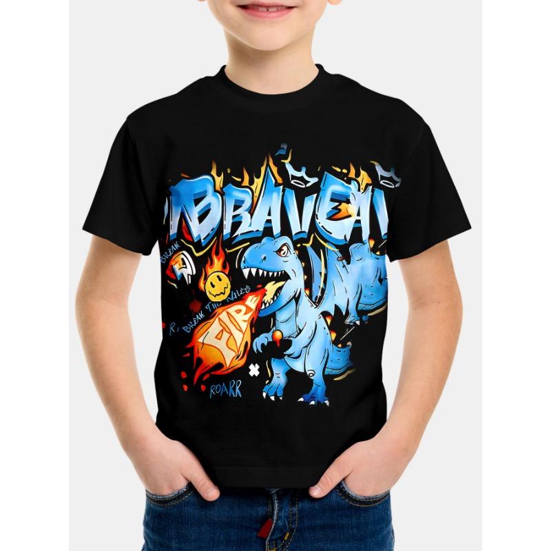 Cartoon Style Short Sleeved 3D Digital Printed Fashion T-shirt for Children Shirt