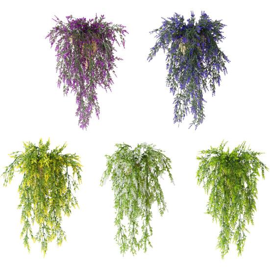 Hanging Artificial Flower UV Resistant Fake Flower Wedding Party Indoor Outdoor Garden Wall Hanging Faux Plants Decoration