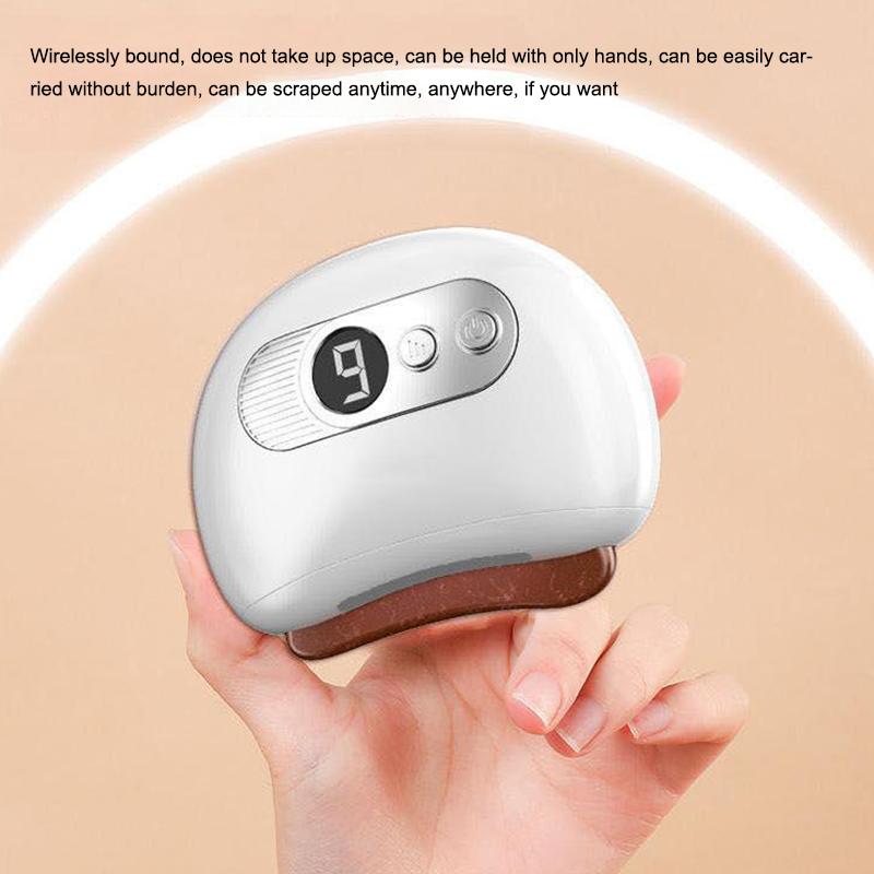Usb Electric Guasha Massager Stone Heating Vibration Scraping Board Neck Back Massage Face Skin Gua Sha Facial Lifting Tools