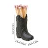 Ceramic Match Holder With Striker Boho Style Cowboy Boot Match Holder Match Stand Decoration For Fireplace Kitchen Decor