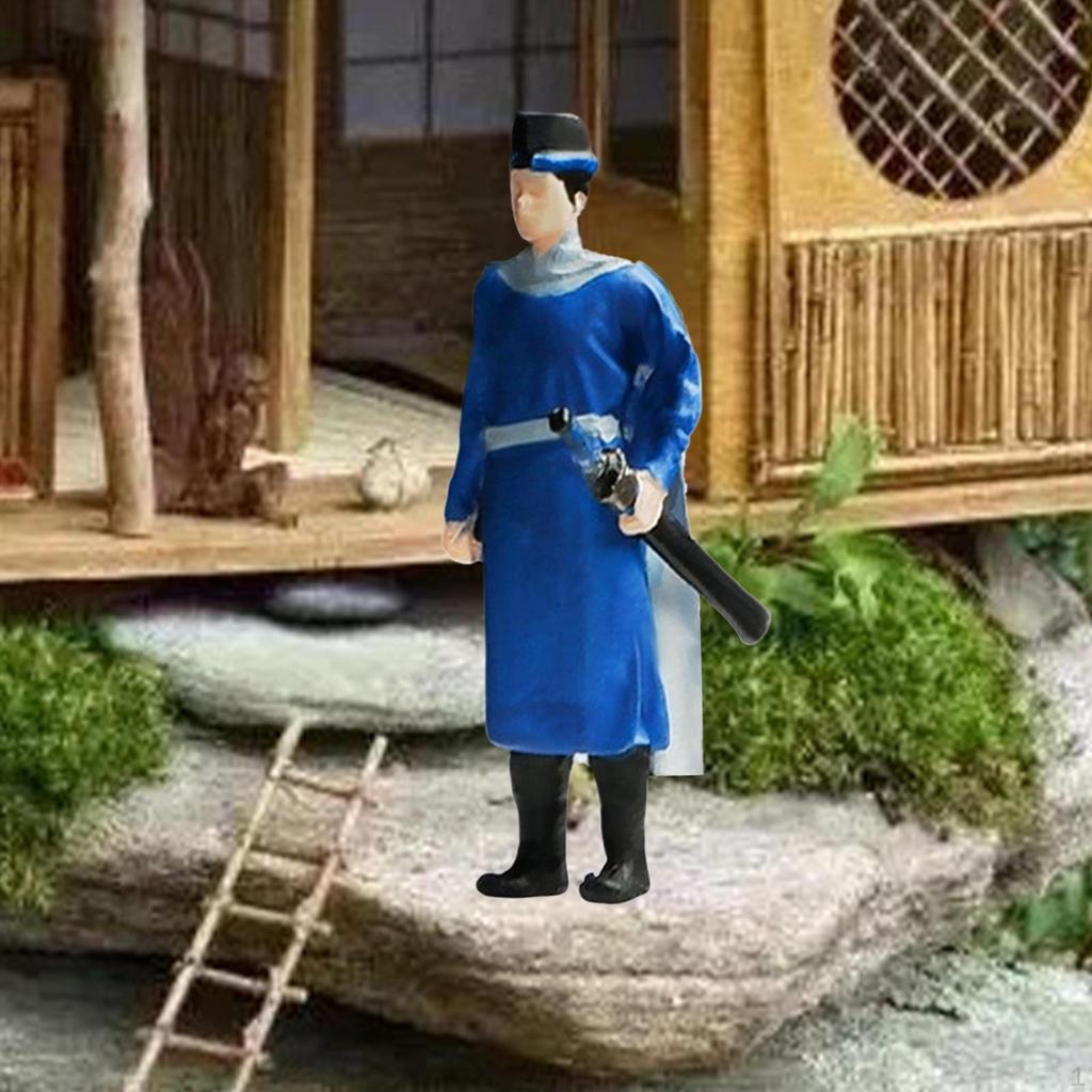 1/64 Chinese Ancient Figure Character Ornament Dioramas Tiny People Model for Architectural