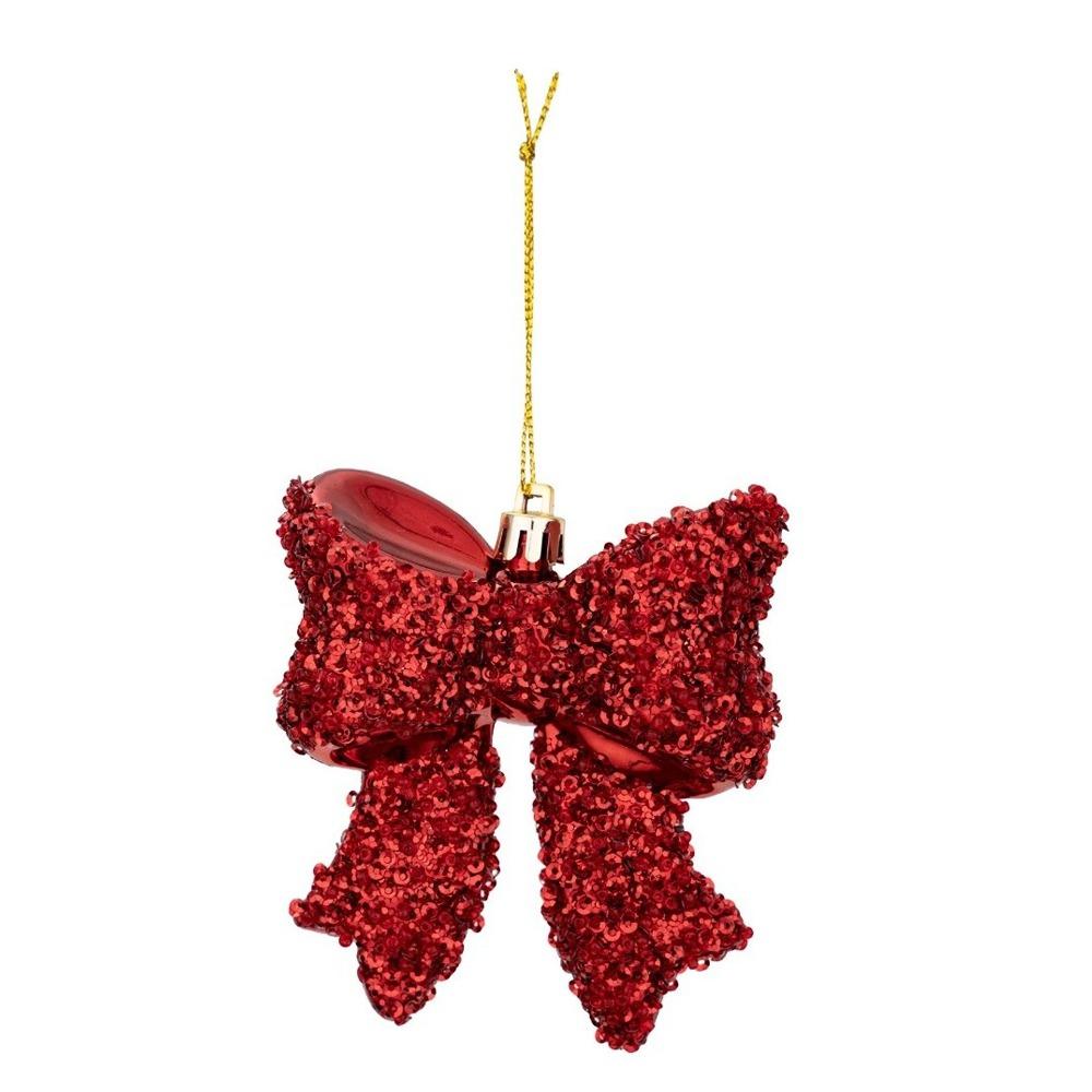 Electroplated Christmas Bow Hanging Ornament Xmas Bow Decoration  Festive Hanging Decor