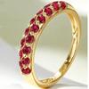 Fashionable Golden Pigeon-blood Red Corundum Ring - Elegant Red Diamond Pair Of Earrings Party Wedding Engagement Jewelry Gift