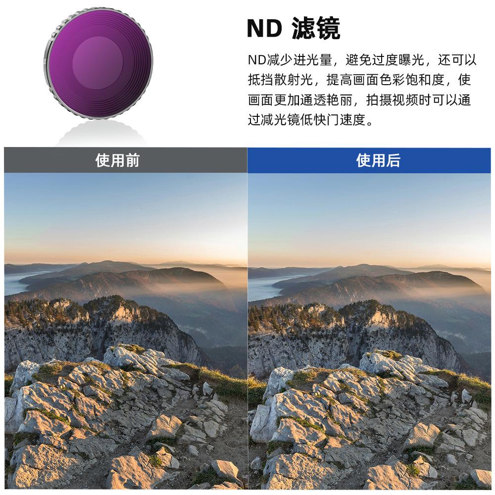 Applicable to DJI OSMO ACTION4/5Pro filter ND dimmer UV protector CPL polarizer head accessories