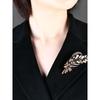 Retro Europe and America Crystal Gem Brooch High-End Corsage for Ladies Pin Elegant Suit Evening Dress Versatile Accessories