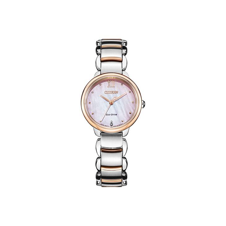 Citizen Eco-Drive Series 50M Water Resistant Solar Quartz Movement Stainless Steel Watch Women watches Gold EM0924-85Y Gold