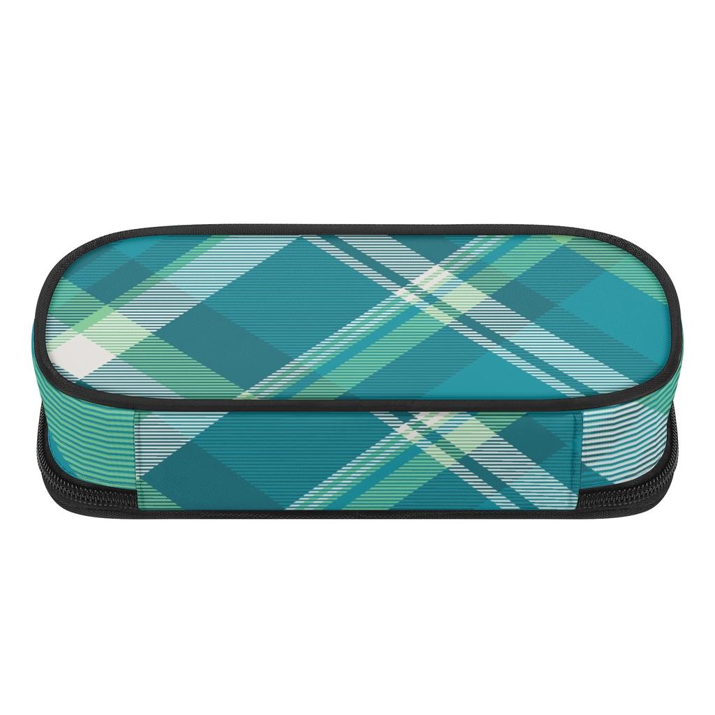 Student Pencil Case Neat Design 300D Polyester Easy Open Zipper with Mesh Pocket Removable Divider and Pen Slots for Boys Girls