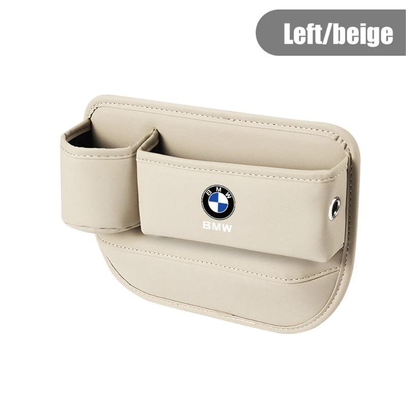 PU Leather Auto Console Side Seat Plug Filler Organizer Box Car Seat Gap Bag Multifunction Seat Organizer For BMW Performance M