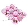 12PCS Xmas Tree Ball Decorations 6cm Holiday Hanging Ball with Rope for Garland Door Window Desk Arrangement