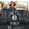 Brooklyn Nets Logo Print Flannel Blanket High Quality Warm Comfortable Cover for All Seasons Perfect for Gifts Home Decor