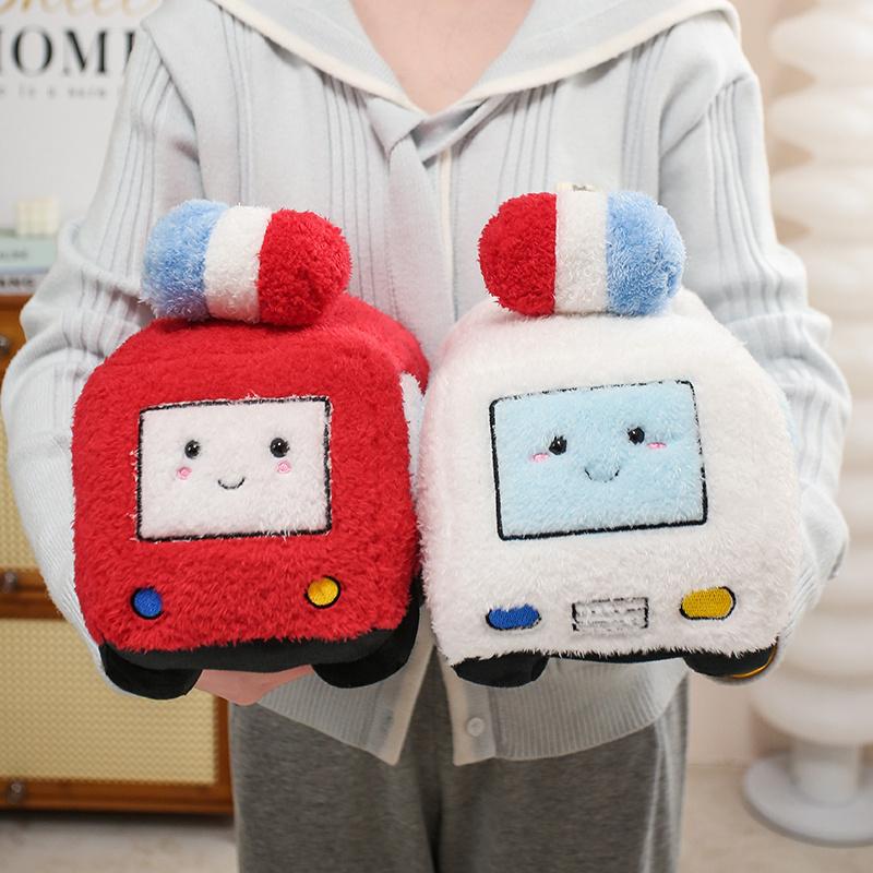 Stuffed Varipus Transportation Cars Plush Toys Polices Car Ambulance Taxi Tank Fire Engine Airplane Train Birthday Gift for Boy