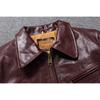 Chinese Size Classical 1930 Style Men Leather Jacket Uncoated Natural Goatskin Leather Soft Slim Spring Autumn