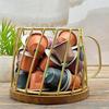 Fashionable Coffee Accessory Storage Basket With Protective Lid Portable for Maintaining Cleanliness and Order