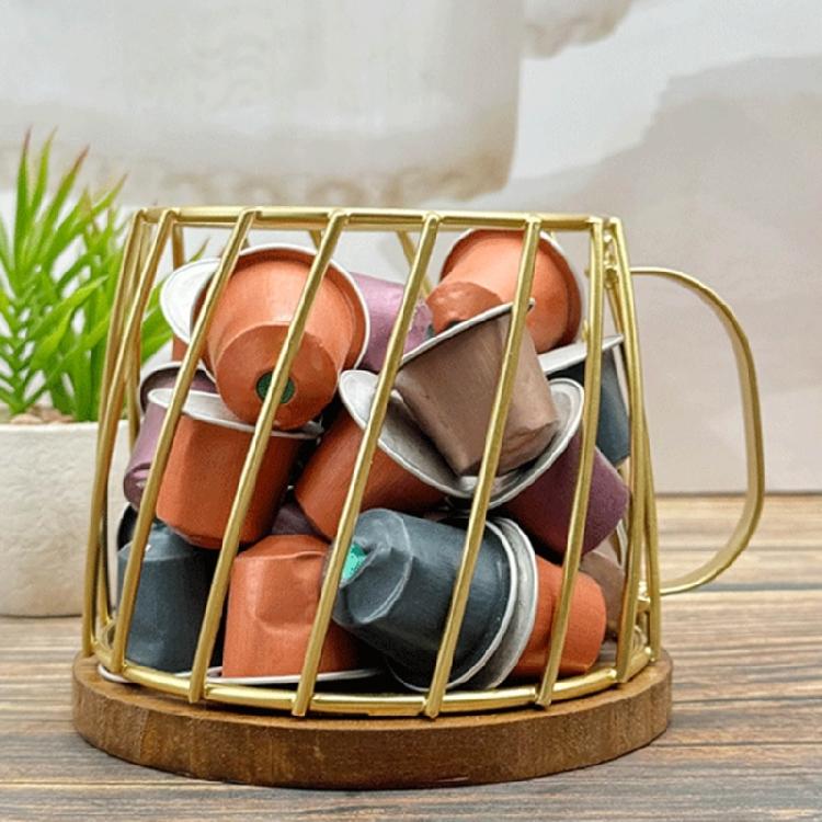 Fashionable Coffee Accessory Storage Basket With Protective Lid Portable for Maintaining Cleanliness and Order