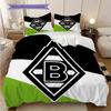 Borussia Vzor Povlečení Sada Prošívaných Dek Quilt Cover Povlak na Polštář Domácí Dekorace Dárek k Narozeninám (1 * povlak na peřinu + 2 * povlak na polštář, bez jádra)