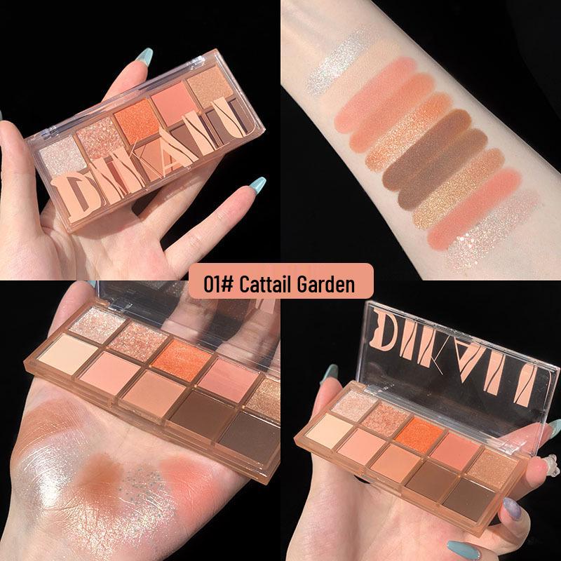 DIKALU 2021 Cement Earth Tone Eyeshadow Palette: Ten Colors, High-Value, Niche, Affordable Makeup.